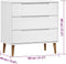 vidaXL - Ladekast - MOLDE - 80x40x80 - cm - massief - grenenhout - wit