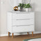 vidaXL - Ladekast - MOLDE - 80x40x80 - cm - massief - grenenhout - wit