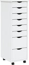 vidaXL - Ladekast - MOSS - verrijdbaar - massief - grenenhout - wit