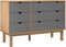 vidaXL - Ladekast - OTTA - 111x43x73,5 - cm - grenenhout - bruin - en - grijs