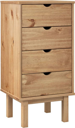 vidaXL - Ladekast - OTTA - 45x39x90 - cm - massief - grenenhout