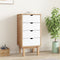 vidaXL - Ladekast - OTTA - 45x39x90 - cm - massief - grenenhout - bruin - en - wit