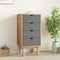 vidaXL - Ladekast - OTTA - 45x39x90 - cm - massief - grenenhout - bruin - en - grijs