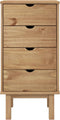 vidaXL - Ladekast - OTTA - 45x39x90 - cm - massief - grenenhout