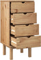vidaXL - Ladekast - OTTA - 45x39x90 - cm - massief - grenenhout