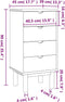 vidaXL - Ladekast - OTTA - 45x39x90 - cm - massief - grenenhout