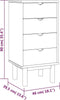 vidaXL - Ladekast - OTTA - 45x39x90 - cm - massief - grenenhout - bruin - en - wit
