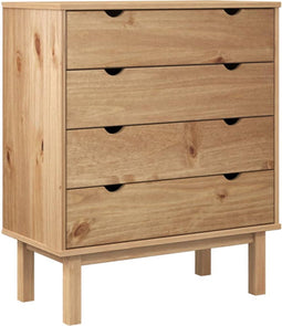 vidaXL - Ladekast - OTTA - 76,5x39,5x90 - cm - massief - grenenhout