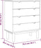 vidaXL - Ladekast - OTTA - 76,5x39,5x90 - cm - massief - grenenhout - bruin - en - grijs
