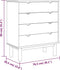 vidaXL - Ladekast - OTTA - 76,5x39,5x90 - cm - massief - grenenhout