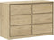vidaXL - Ladekast - SAUDA - 111x43x73,5 - cm - massief - grenenhout - eikenkleurig