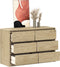 vidaXL - Ladekast - SAUDA - 111x43x73,5 - cm - massief - grenenhout - eikenkleurig