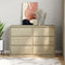 vidaXL - Ladekast - SAUDA - 111x43x73,5 - cm - massief - grenenhout - eikenkleurig
