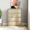 vidaXL - Ladekast - SAUDA - 76,5x39x91 - cm - massief - grenenhout - eikenkleurig