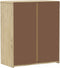 vidaXL - Ladekast - SAUDA - 76,5x39x91 - cm - massief - grenenhout - eikenkleurig