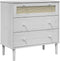 vidaXL - Ladekast - SENJA - rattan-look - 80x40x80 - cm - massief - grenenhout - wit