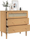 vidaXL - Ladekast - SENJA - rattan-look - 80x40x80 - cm - massief - grenenhout - bruin