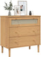 vidaXL - Ladekast - SENJA - rattan-look - 80x40x80 - cm - massief - grenenhout - bruin