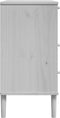 vidaXL - Ladekast - SENJA - rattan-look - 80x40x80 - cm - massief - grenenhout - wit