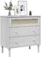vidaXL - Ladekast - SENJA - rattan-look - 80x40x80 - cm - massief - grenenhout - wit