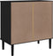 vidaXL - Ladekast - SENJA - rattan-look - 80x40x80 - cm - massief - grenenhout - zwart