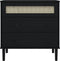 vidaXL - Ladekast - SENJA - rattan-look - 80x40x80 - cm - massief - grenenhout - zwart