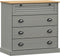 vidaXL - Ladekast - VIGO - 80x40x76 - cm - massief - grenenhout - grijs