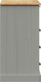 vidaXL - Ladekast - VIGO - 80x40x76 - cm - massief - grenenhout - grijs