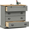 vidaXL - Ladekast - VIGO - 80x40x76 - cm - massief - grenenhout - grijs