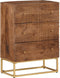 vidaXL - Ladekastje - 55x30x76 - cm - massief - mangohout - en - ijzer