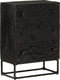 vidaXL - Ladekastje - 55x30x76 - cm - massief - mangohout - en - ijzer - zwart