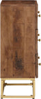 vidaXL - Ladekastje - 55x30x76 - cm - massief - mangohout - en - ijzer