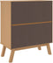 vidaXL - Ladekastje - OLDEN - massief - grenenhout - wit - en - bruin