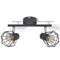 vidaXL Lamp industrieel met 2 LED's zwart