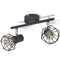 vidaXL Lamp industrieel met 2 LED's zwart