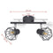 vidaXL Lamp industrieel met 2 LED's zwart