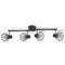 vidaXL Lamp industrieel met 4 LED's zwart