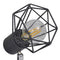 vidaXL Lamp industrieel met 4 LED's zwart