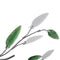 vidaXL Lamp met kristallen bladeren van acryl voor 5x E14 wit/groen