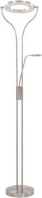 vidaXL Lamp staand 18 W dimbaar 180 cm zilverkleurig