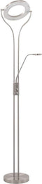 vidaXL Lamp staand 18 W dimbaar 180 cm zilverkleurig