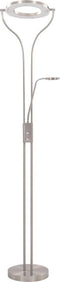 vidaXL Lamp staand 18 W dimbaar 180 cm zilverkleurig