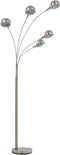 vidaXL Lamp staand 5xE14 200 cm zilverkleurig