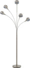 vidaXL Lamp staand 5xE14 200 cm zilverkleurig