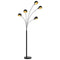 vidaXL Lamp staand 5xE14 200 cm zwart en goud