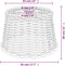 vidaXL - Lampenkap - Ø45x28 - cm - wicker - bruin