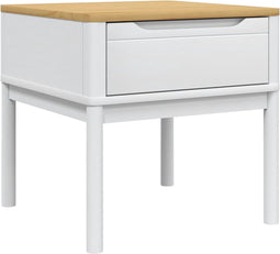 vidaXL - Lamptafel - FLORO - 55x55x54 - cm - massief - grenenhout - wit
