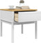 vidaXL - Lamptafel - FLORO - 55x55x54 - cm - massief - grenenhout - wit