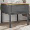vidaXL - Lamptafel - FLORO - 55x55x54 - cm - massief - grenenhout - grijs