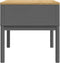 vidaXL - Lamptafel - FLORO - 55x55x54 - cm - massief - grenenhout - grijs